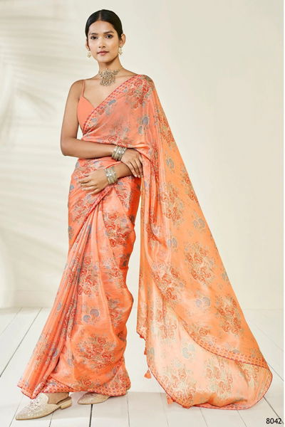 Nimki 8 Chinon Heavy Digital Printed Party Wear Designer Saree Collection